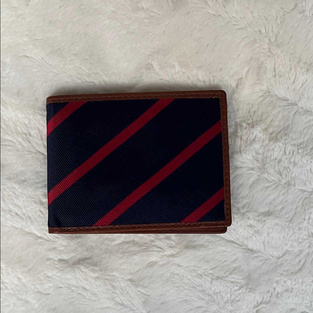 Jos. A. Bank Navy and Red Striped Card Holder